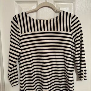 Striped Black and White Women's Top